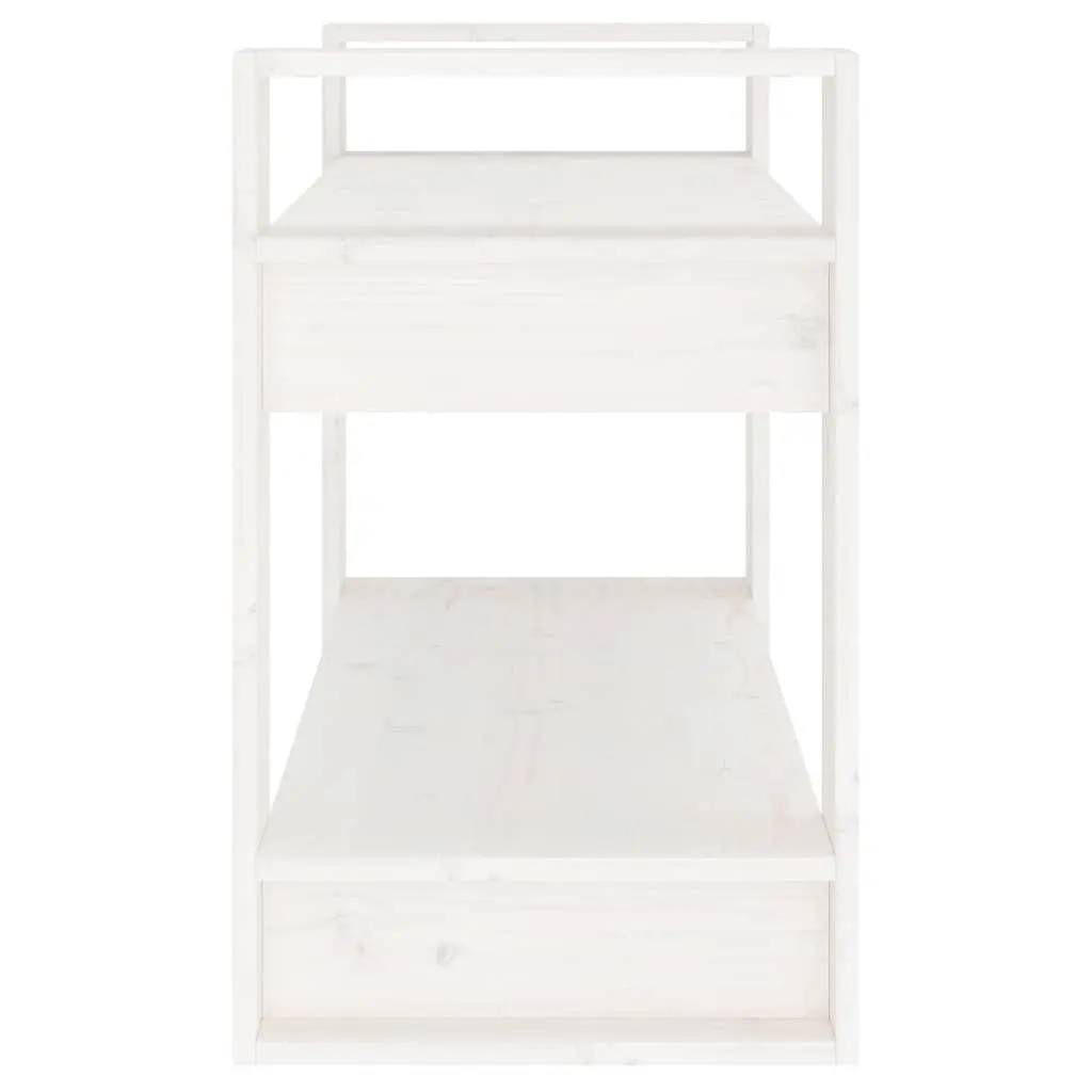Wooden Book Cabinet White 80x35x56.5 cm Solid Pine Room Divider Shelving Unit