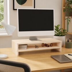 Wooden Monitor Stand, 50x24x13cm, Brown