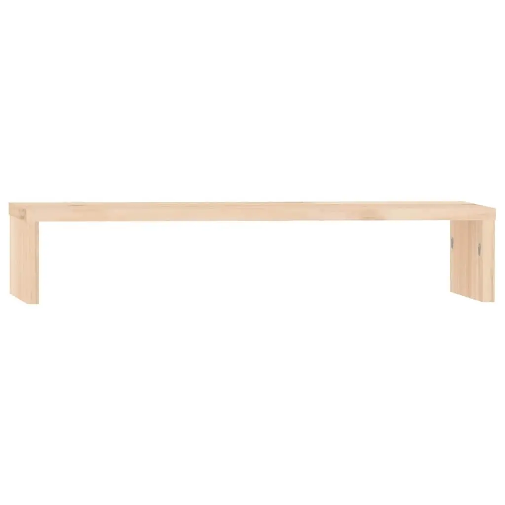 Solid Pine Monitor Stand with Open Storage Space