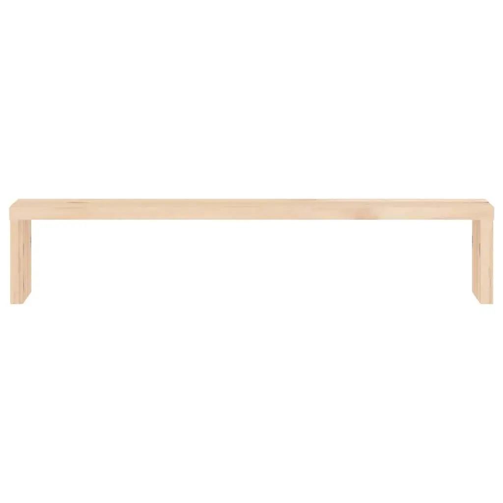 Solid Pine Monitor Stand with Open Storage Space