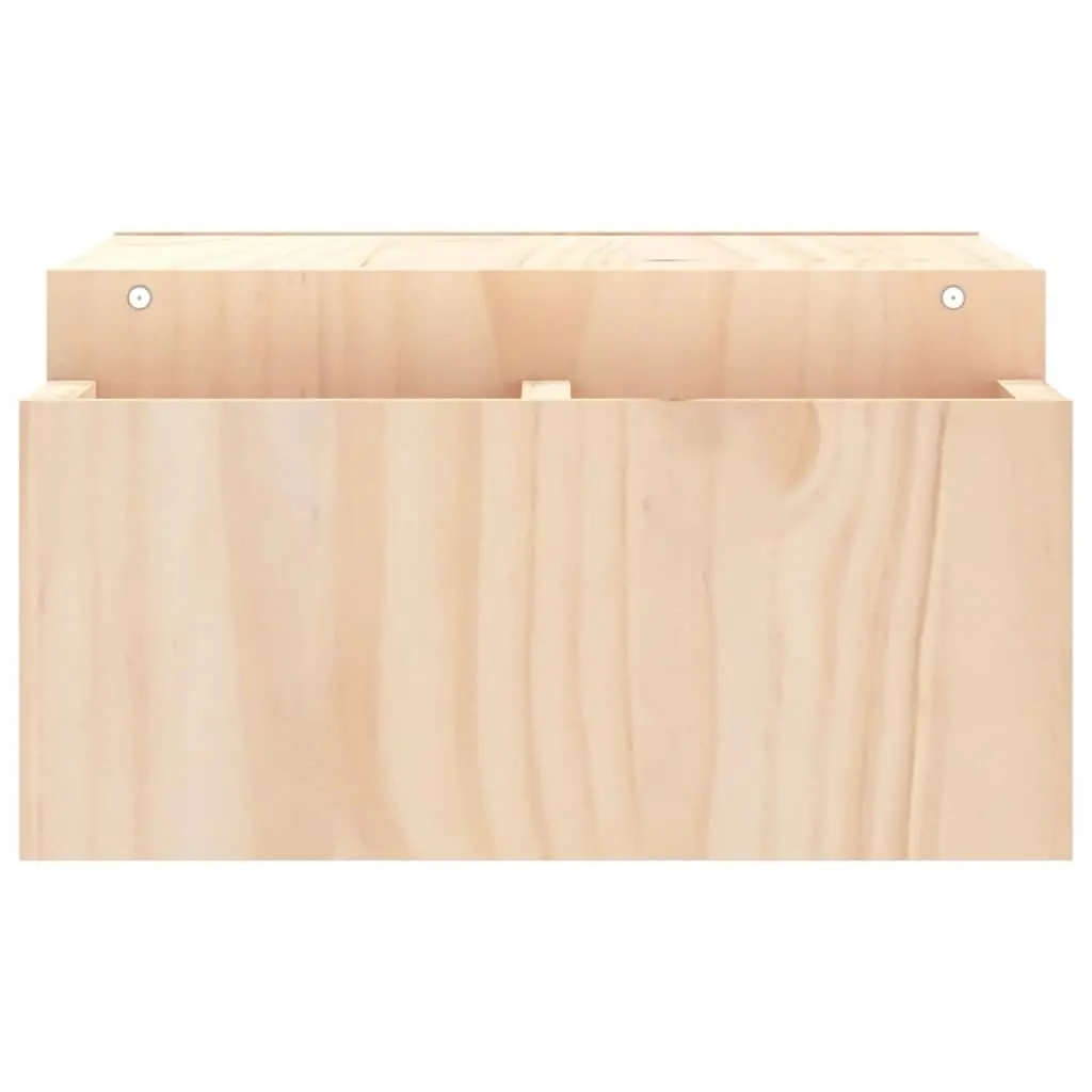 Wooden Monitor Stand Brown 70x27.5x15 cm Solid Pine Storage Riser