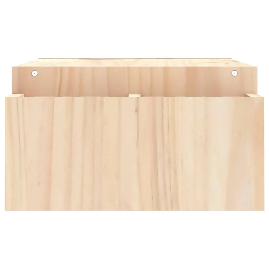 Wooden Monitor Stand Brown 100x27.5x15cm Solid Pine Ergonomic Riser with Storage Slots