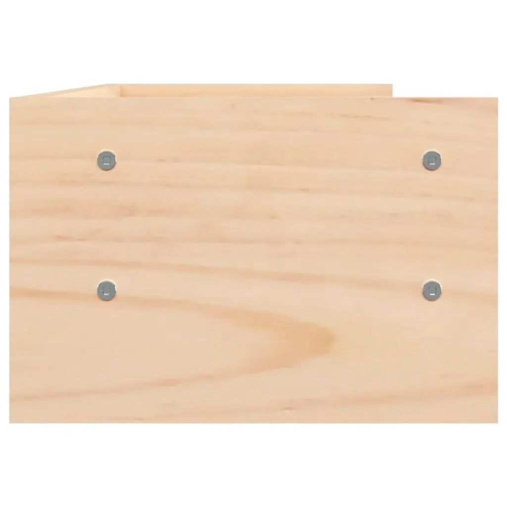 Monitor Stand Brown Solid Wood Pine 50x24x16cm Riser with Keyboard Storage