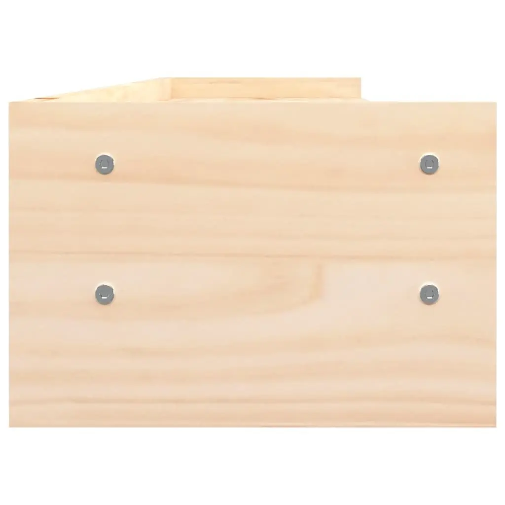 Wooden Monitor Stand Brown 100x24x16cm Solid Pine Ergonomic Desktop Riser Storage