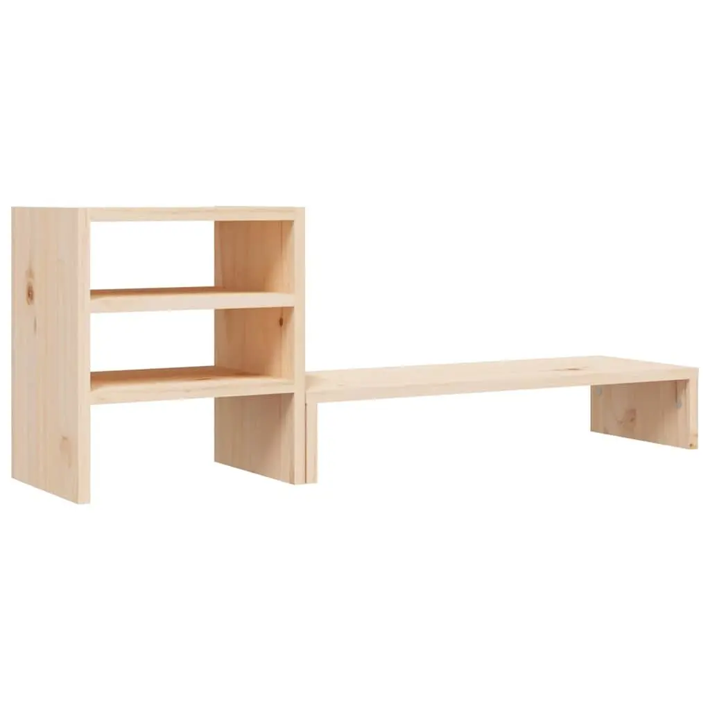 Solid Wood Monitor Riser with Storage Space
