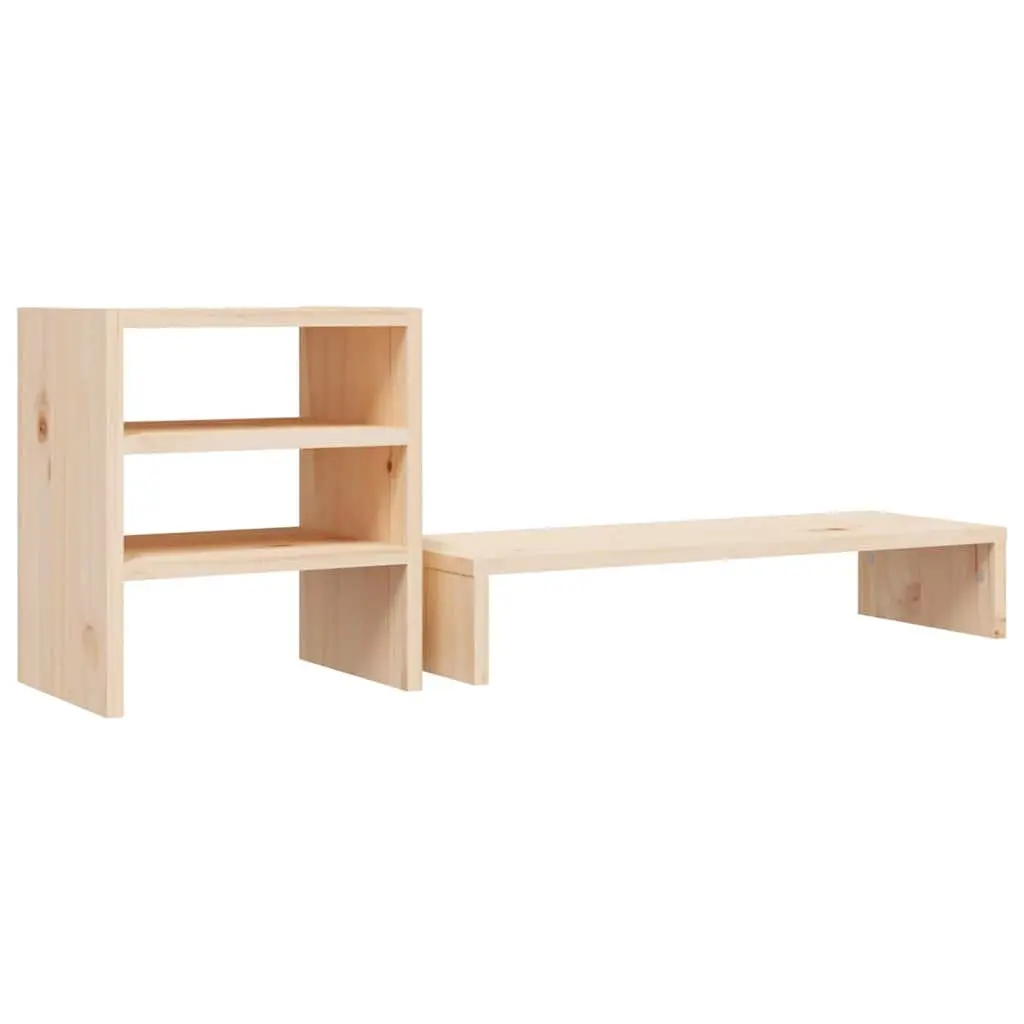 Solid Wood Monitor Riser with Storage Space