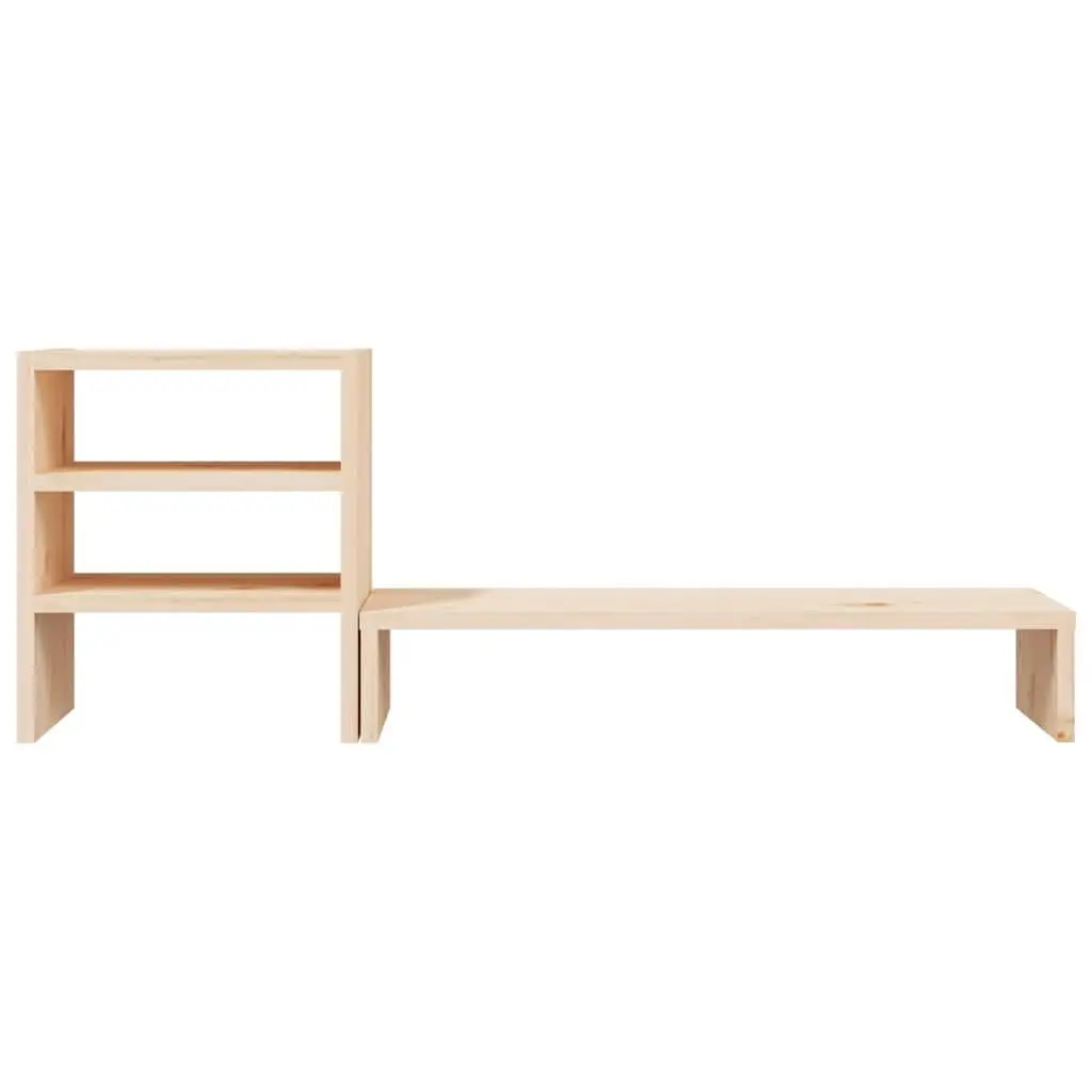 Solid Wood Monitor Riser with Storage Space