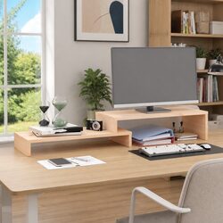 Compact and Adjustable Wooden Monitor Riser