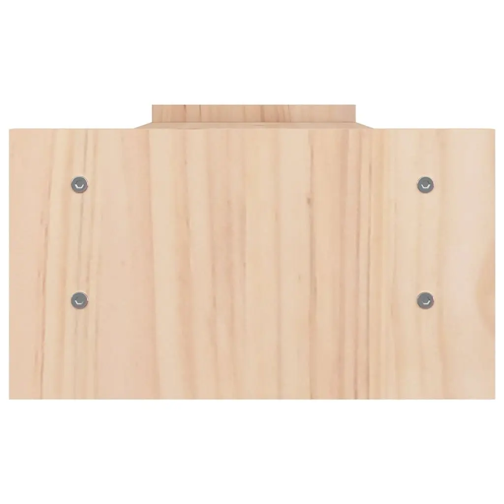 Monitor Stand Brown 100x27x15cm Solid Pine Wood Riser Desk Storage