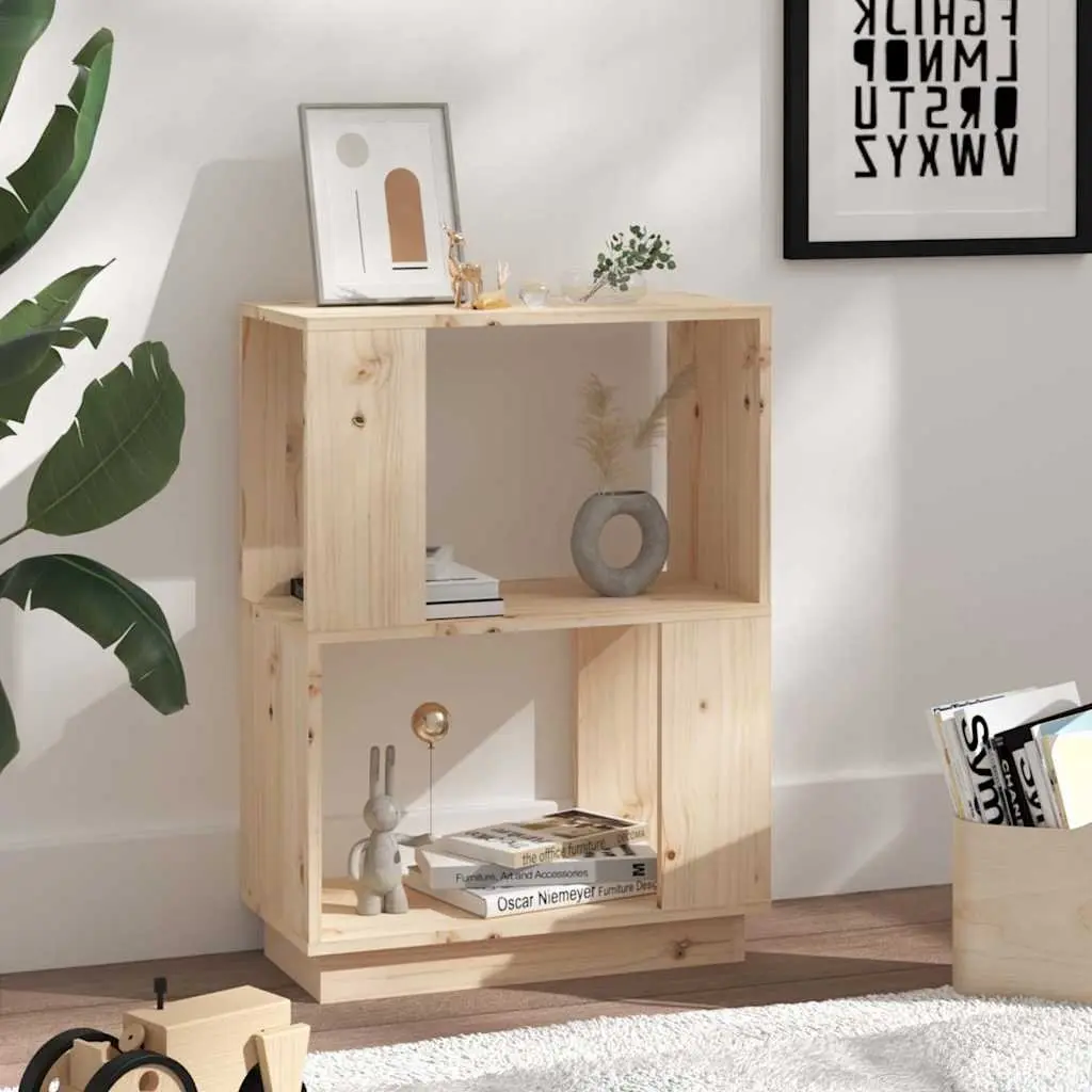 Wooden Bookshelf Brown 51W x 25D x 70H cm Sturdy Room Divider Storage Organizer