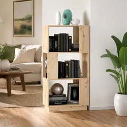 Solid Wood Pine Book Cabinet Room Divider—Compact Yet Functional