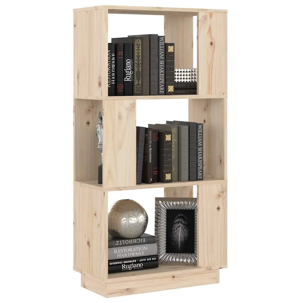 Solid Wood Pine Book Cabinet Room Divider Brown 51x25x101 cm Shelving Unit