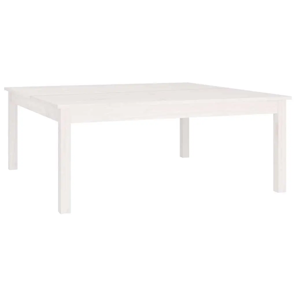Coffee Table White 100x100x40 cm Solid Pine Wood Minimalist Design Sturdy