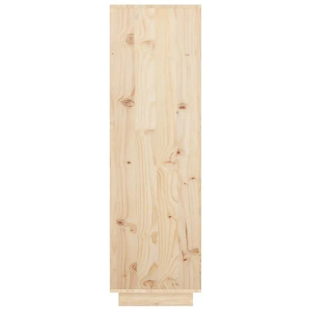 Highboard Brown Solid Wood Pine Cabinet 38x35x117cm Storage Furniture