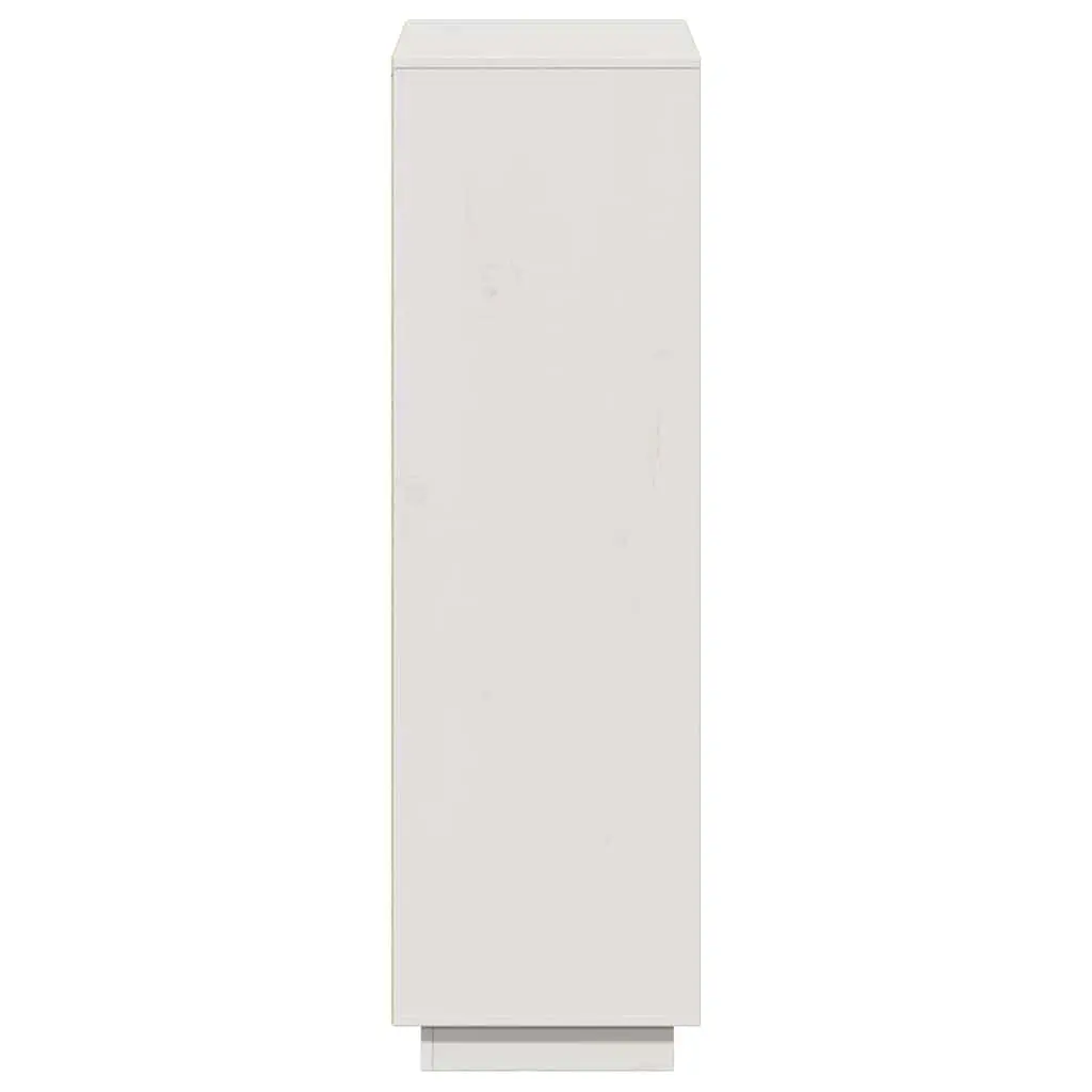 Highboard White Solid Pine Wood Storage Cabinet 74x35x117cm Ample Storage Space