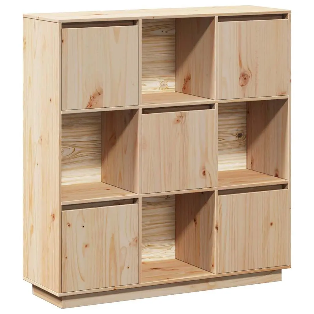 Highboard Cabinet Brown 110.5x35x117cm 5 Door Solid Pine Wood Storage Buffet Furniture
