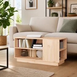 Compact Brown Wooden TV Cabinet for Media Storage