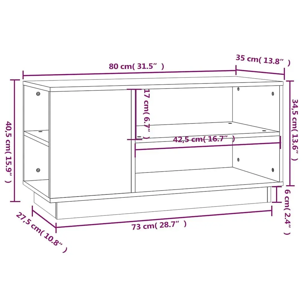 Brown Wooden TV Cabinet for Media Storage