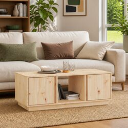 Concise and Reliable Coffee Table with Storage Solutions