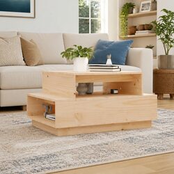 Simple and Sturdy Solid Pine Coffee Table for Your Living Room