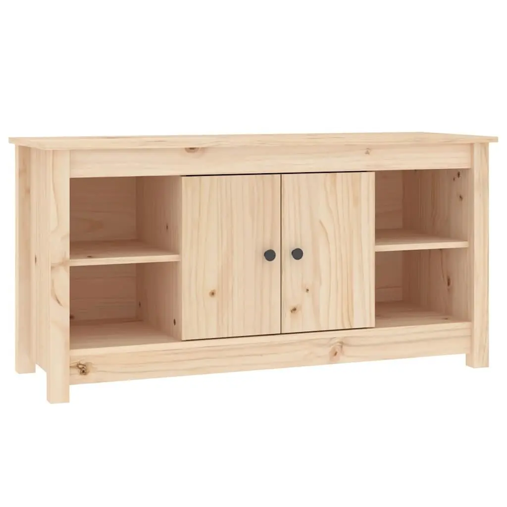TV Cabinet Brown 103x36.5x52 cm Wooden Storage Unit with Doors Open Shelves