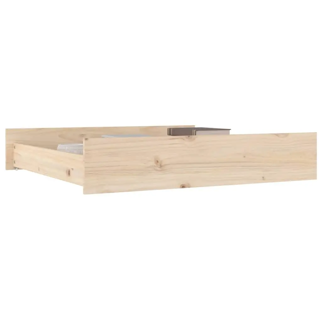 Under Bed Storage Drawers Brown Solid Wood 2 Piece Easy Glide Wheels