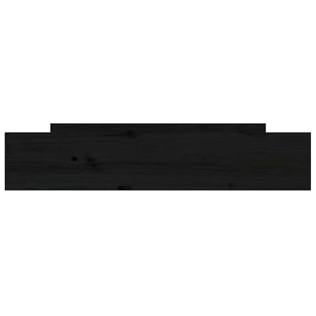 Under Bed Storage Drawers Black Solid Pine Wood 2 Piece Easy-Glide Wheels