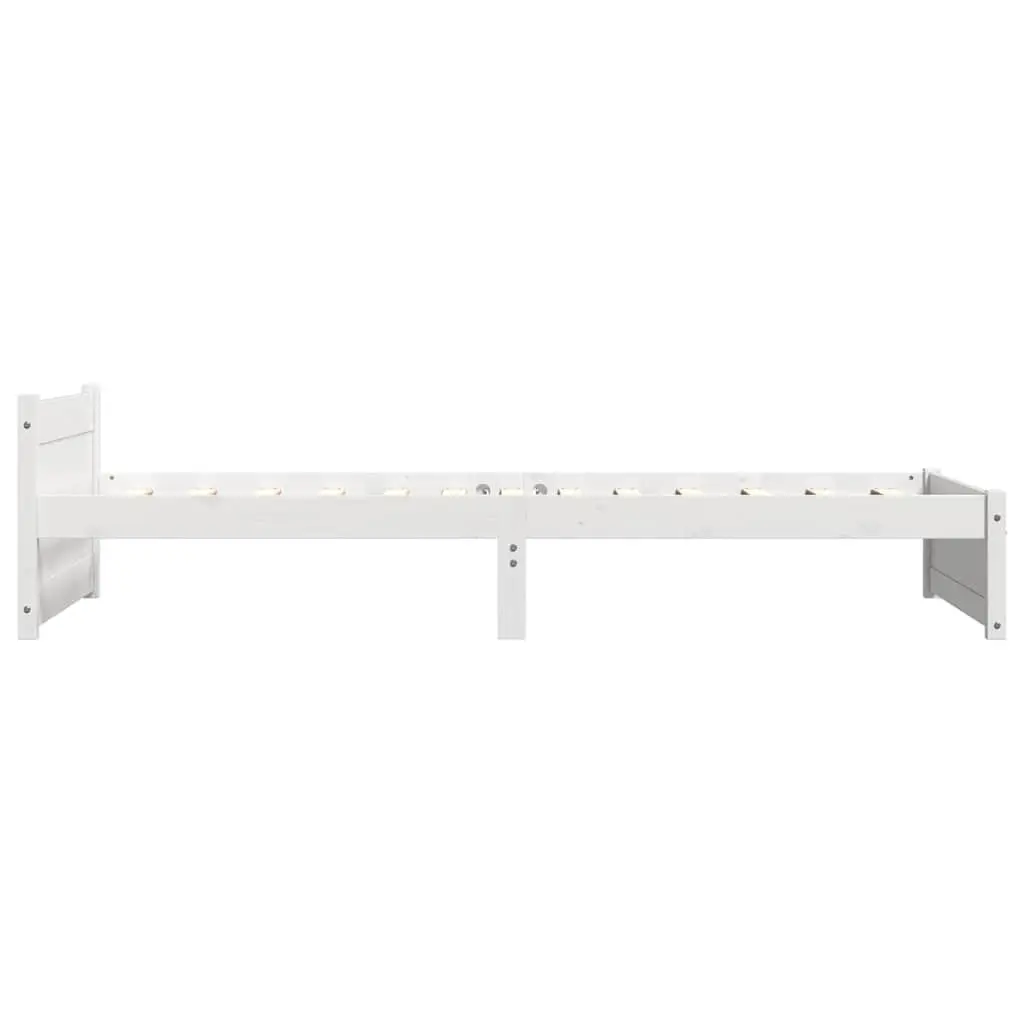 White Solid Wood Bed Frame for Single Sleepers