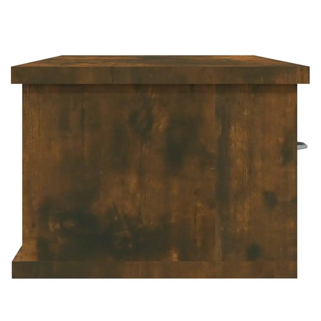 Wall Cabinet Brown 3 Drawers Floating Storage Unit