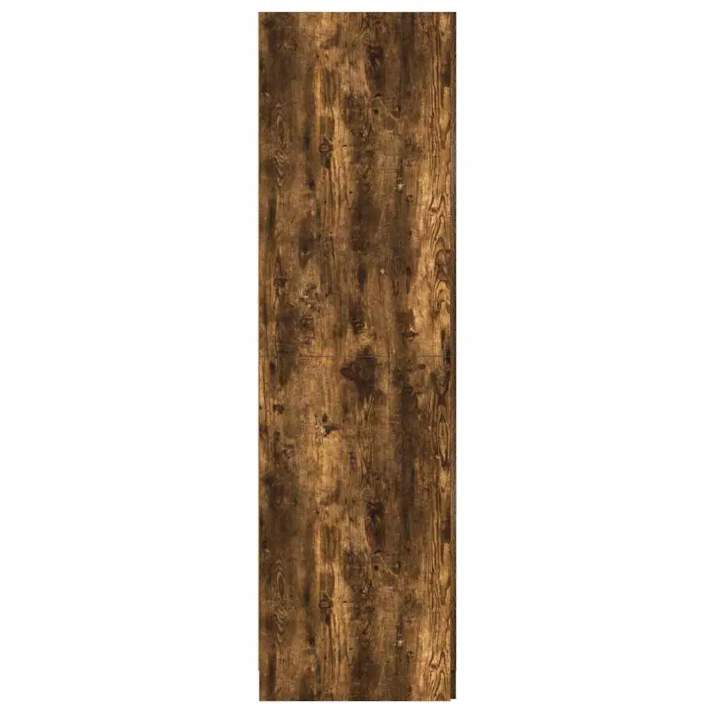 Wardrobe Smoked Oak 80x52x180 cm Engineered Wood Storage Cabinet Closet
