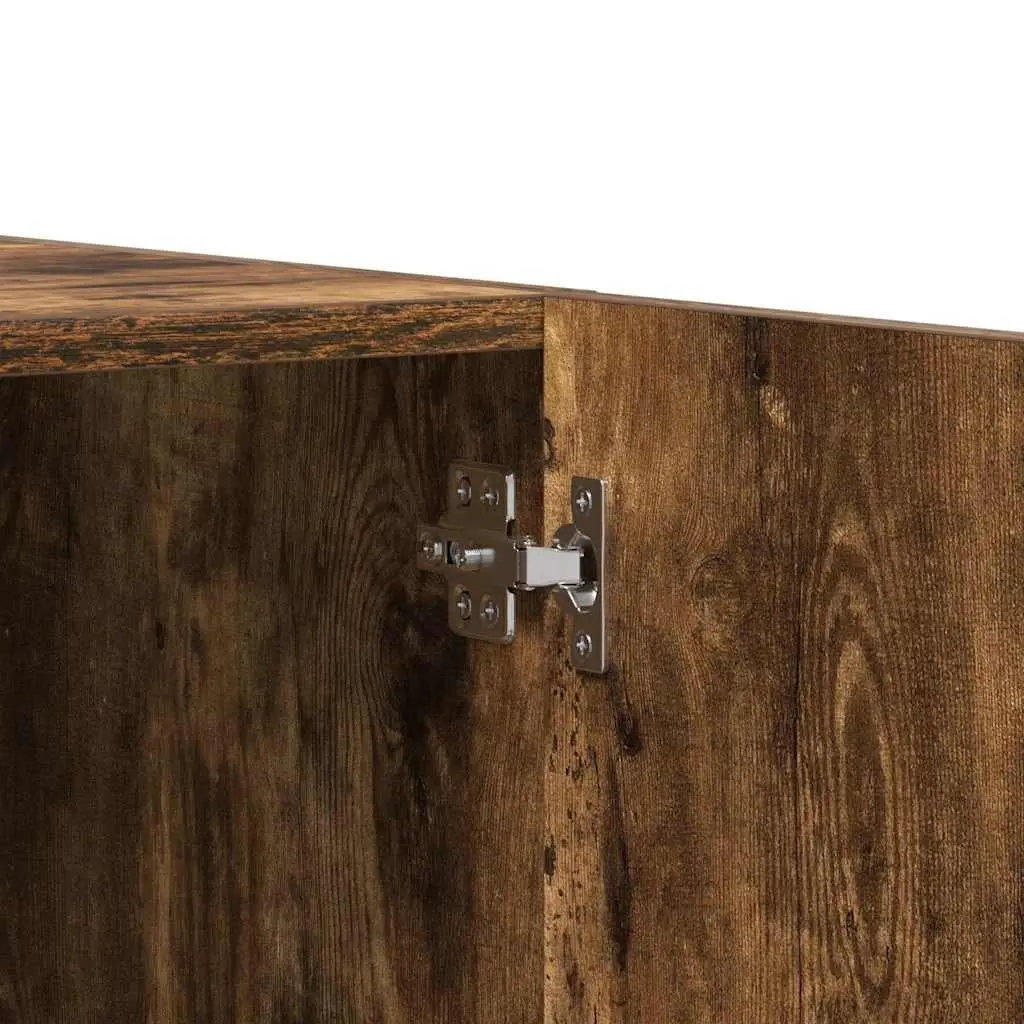 Wardrobe Smoked Oak 80x52x180 cm Engineered Wood Storage Cabinet Closet