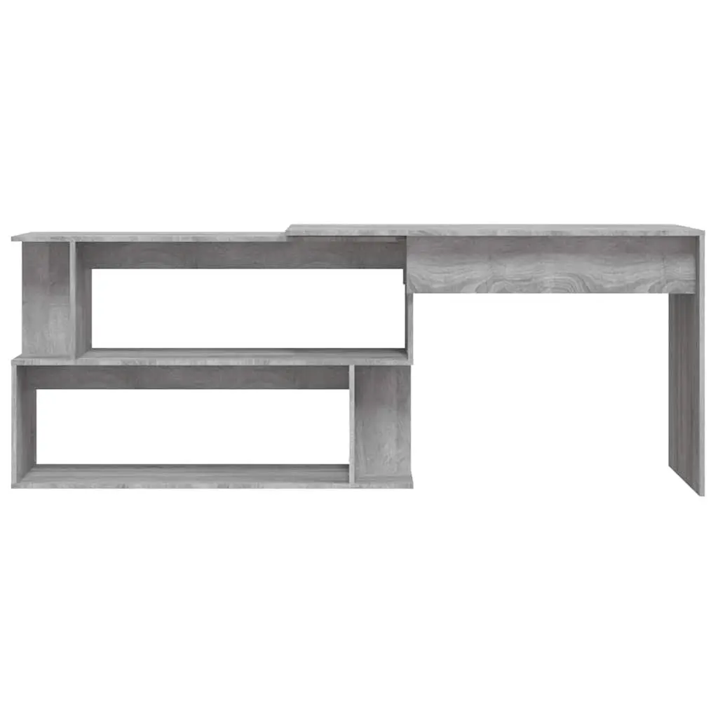 Corner Desk Grey Sonoma Office Study Computer Workspace Engineered Wood