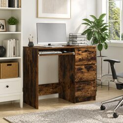 Office Desk Brown Engineered Wood 90x45x76 cm