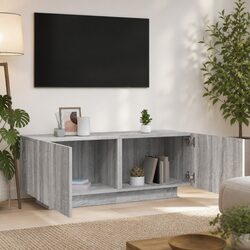 Compact Grey Engineered Wood TV Cabinet
