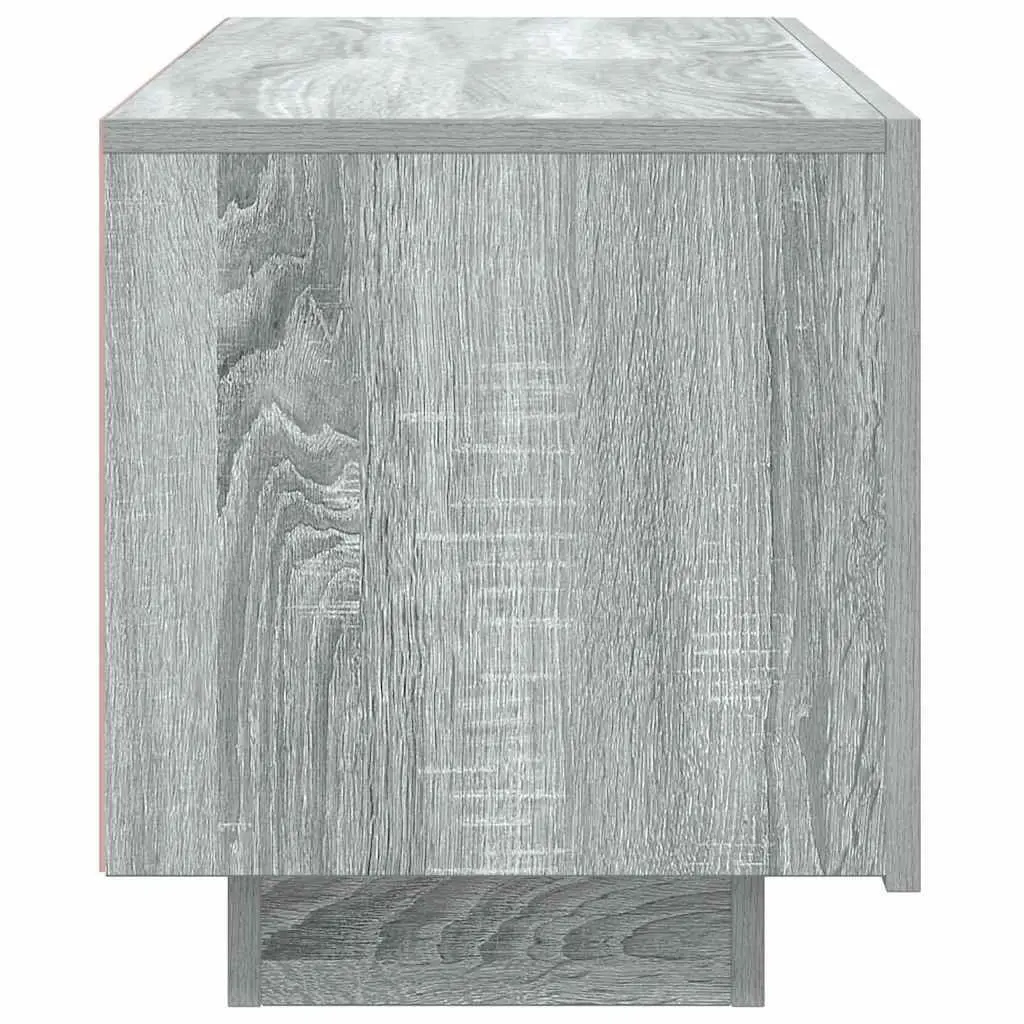 TV Cabinet Grey Sonoma Engineered Wood Media Unit Storage Compartments