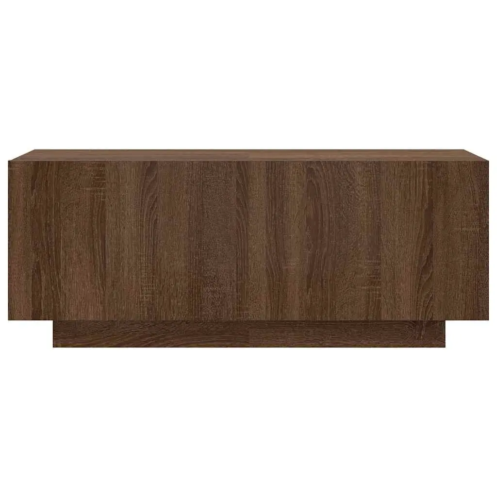 Brown Oak Engineered Wood TV Cabinet with Moisture Resistance 100x35x40 cm Multi-Storage Unit