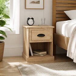 Concise Brown Engineered Wood Nightstands - 2 Units