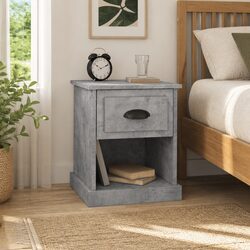 Grey Nightstands Set of 2 39x39x47.5 cm
