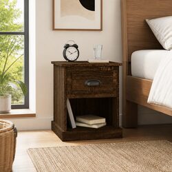 Bedside Cabinets 2 pcs Brown Oak 39x39x47.5 cm Engineered Wood Nightstand