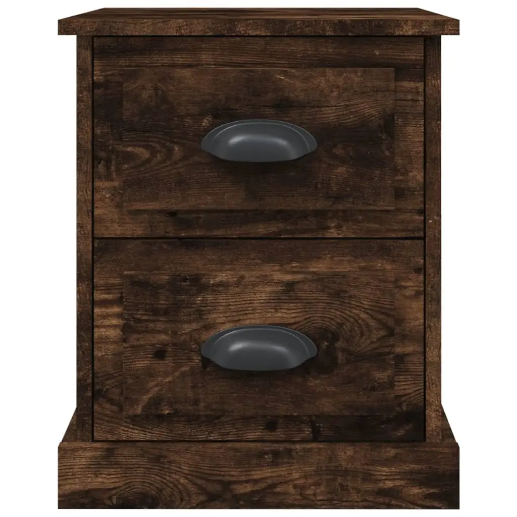 Bedside Cabinets Brown 39x39x47.5 cm Engineered Wood 2 Drawers Storage