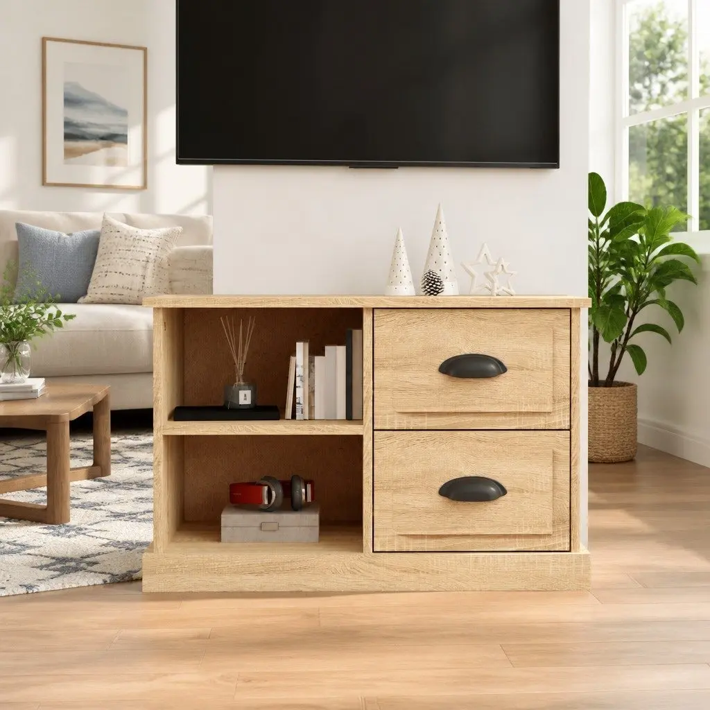 TV Cabinet Brown 73x35.5x47.5 cm Engineered Wood Storage Unit
