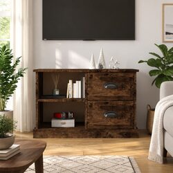 Concise and Durable Brown Smoked Oak TV Cabinet