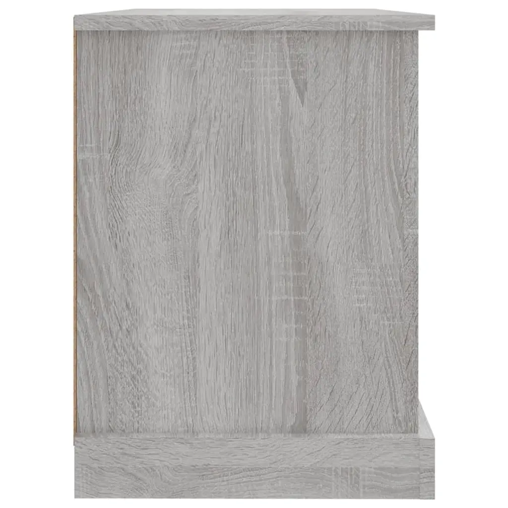 TV Cabinet Grey Sonoma Engineered Wood Storage Unit with Drawers and Open Compartments