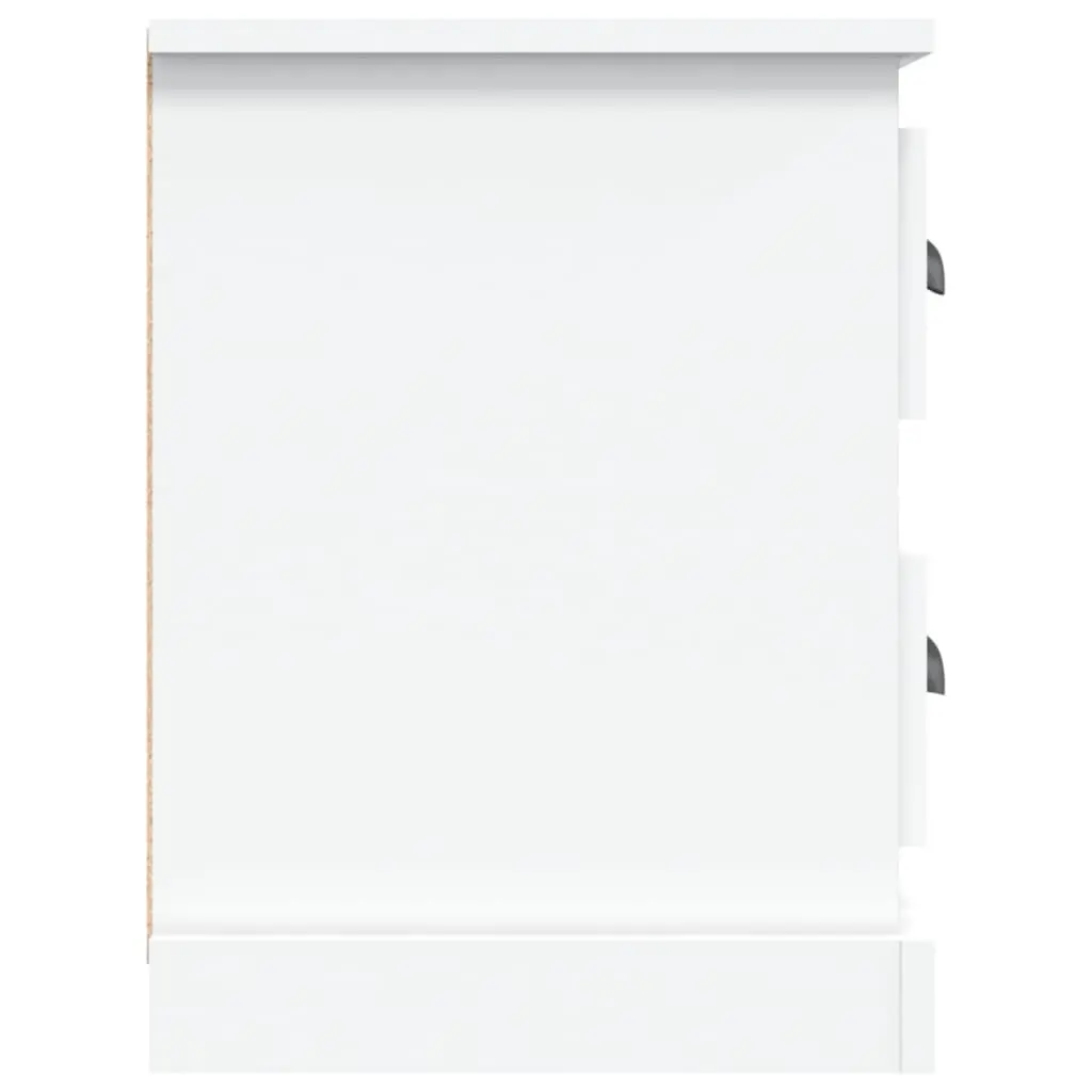 White TV Cabinet with Open Storage Space