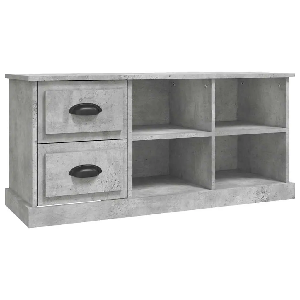 Grey TV Cabinet with Storage Drawers