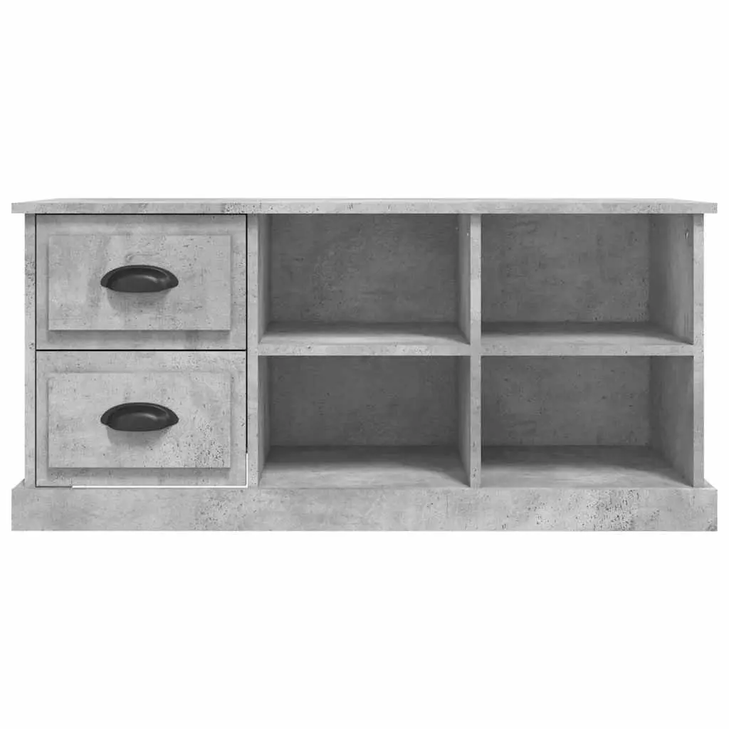 Grey TV Cabinet with Storage Drawers