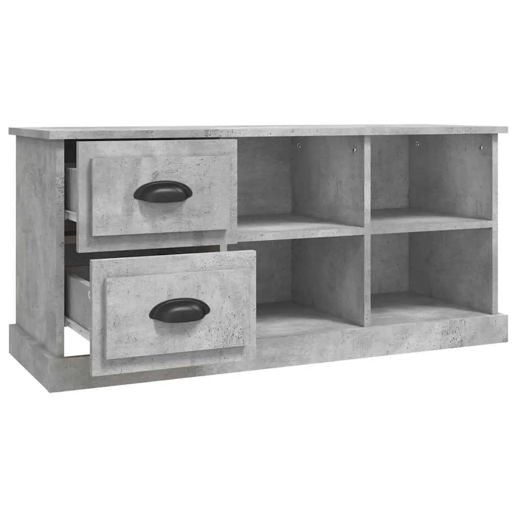 Grey TV Cabinet with Storage Drawers