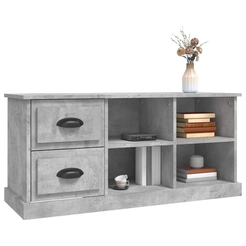 Grey TV Cabinet with Storage Drawers
