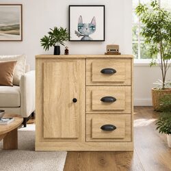 Concise Brown Engineered Wood Storage Cabinet