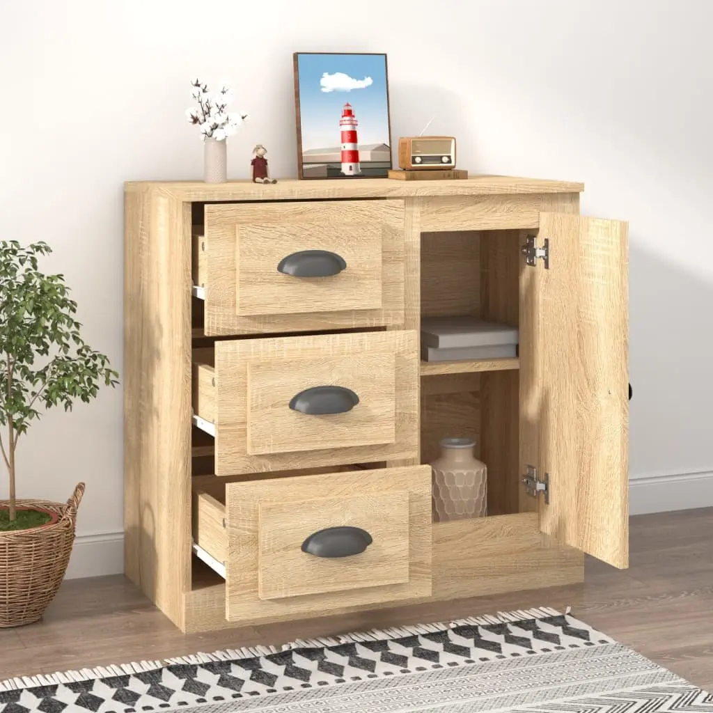 Sideboard Brown Engineered Wood 70x35.5x67.5 cm Storage Cabinet